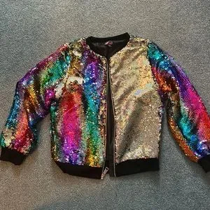 JoJo flip sparkle zip jacket